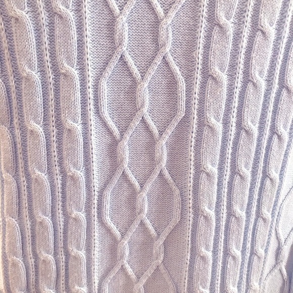 Karen Scott Knit Sweater Womens Size Medium Petite Blue Pullover V Neck Cotton - Picture 7 of 14